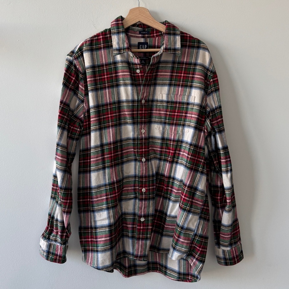 GAP Men's Flannel Organic Cotton Shirt -‎ XL